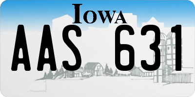 IA license plate AAS631