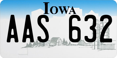 IA license plate AAS632