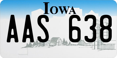IA license plate AAS638