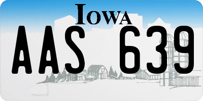 IA license plate AAS639