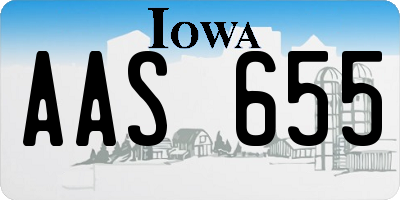 IA license plate AAS655
