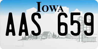 IA license plate AAS659