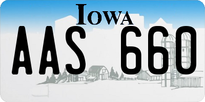 IA license plate AAS660