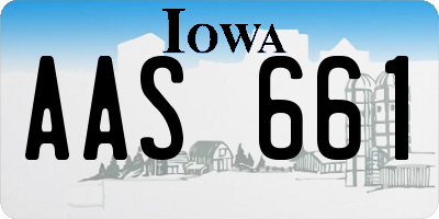 IA license plate AAS661