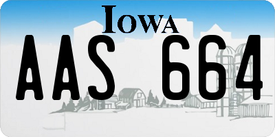 IA license plate AAS664