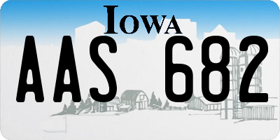 IA license plate AAS682