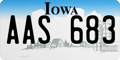 IA license plate AAS683