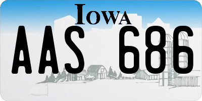 IA license plate AAS686