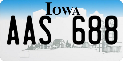IA license plate AAS688