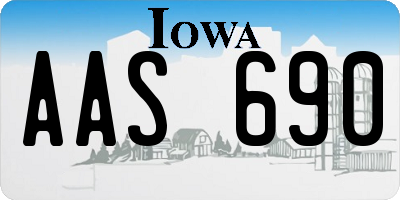 IA license plate AAS690