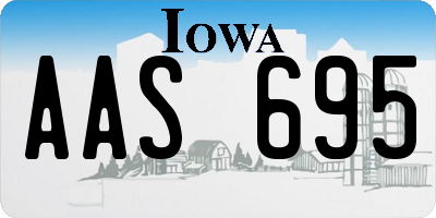 IA license plate AAS695