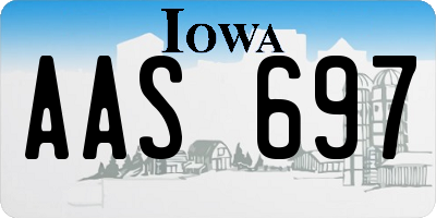 IA license plate AAS697