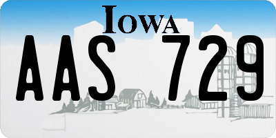 IA license plate AAS729