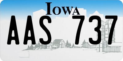 IA license plate AAS737