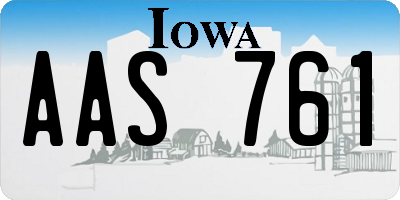 IA license plate AAS761