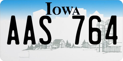 IA license plate AAS764