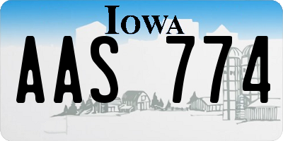 IA license plate AAS774