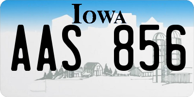 IA license plate AAS856