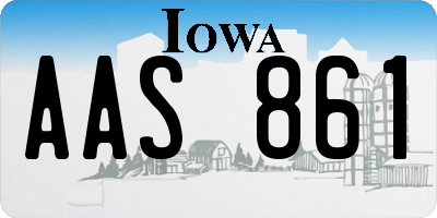 IA license plate AAS861