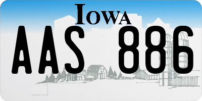 IA license plate AAS886