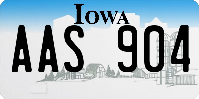 IA license plate AAS904