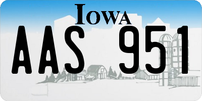IA license plate AAS951