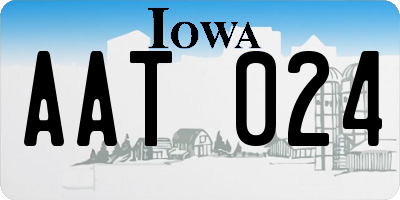 IA license plate AAT024