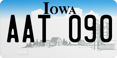 IA license plate AAT090