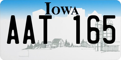 IA license plate AAT165