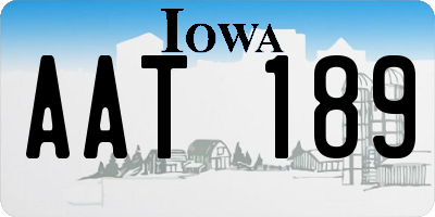 IA license plate AAT189