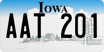 IA license plate AAT201