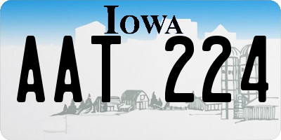 IA license plate AAT224
