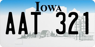 IA license plate AAT321