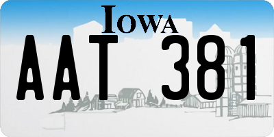 IA license plate AAT381