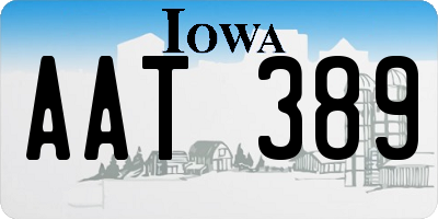 IA license plate AAT389
