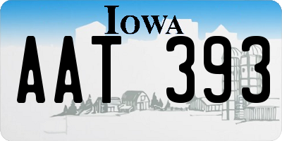 IA license plate AAT393