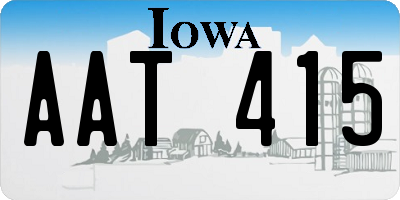 IA license plate AAT415