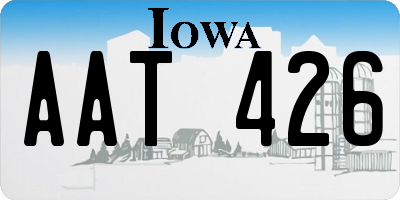 IA license plate AAT426