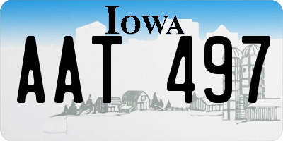 IA license plate AAT497