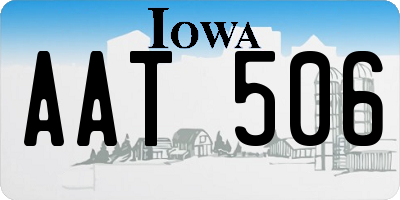 IA license plate AAT506