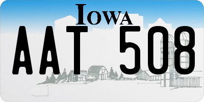 IA license plate AAT508