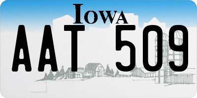 IA license plate AAT509