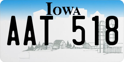 IA license plate AAT518