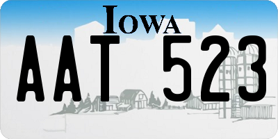 IA license plate AAT523