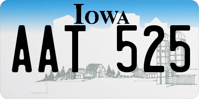 IA license plate AAT525