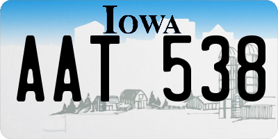 IA license plate AAT538