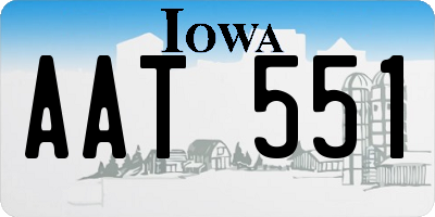 IA license plate AAT551