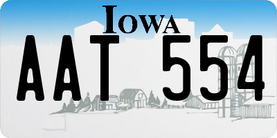 IA license plate AAT554