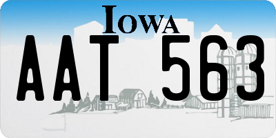 IA license plate AAT563