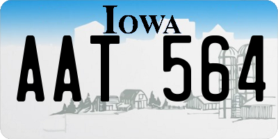 IA license plate AAT564